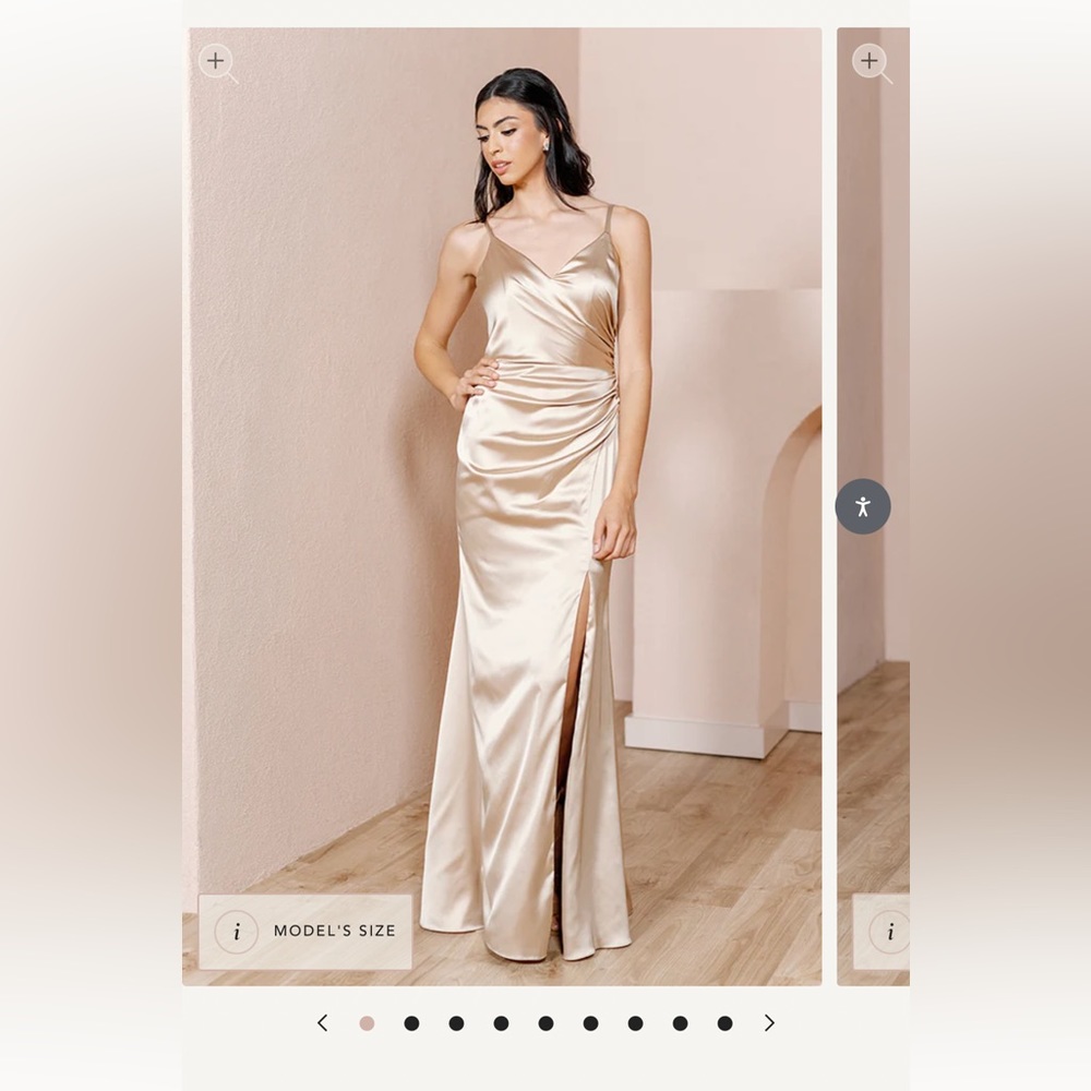 Gold Champagne Revelry Bridesmaid Dress, style: Rory